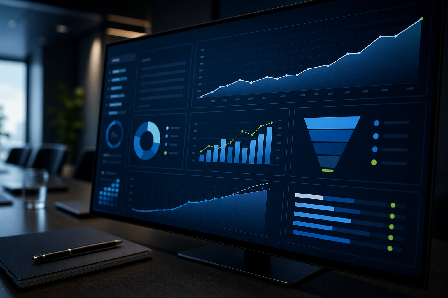 Revenue dashboard and forecast screen